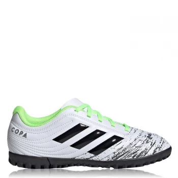 Image of adidas Copa 20.4 Childrens Astro Turf Trainers - White/Blk/Green