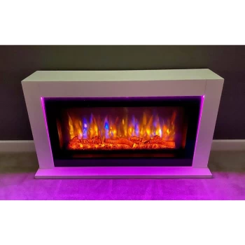 Image of Suncrest - Lumley Electric Fireplace Fire Heater Heating Real Log Effect Lighting
