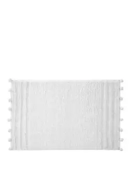Image of Catherine Lansfield Zero Twist Pom Pom Bath Mat