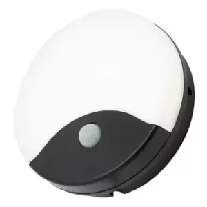 Image of Coast Turus 15W LED Round Bulkhead With PIR Sensor Black