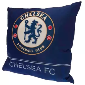 Image of Chelsea FC Crest Filled Cushion (One Size) (Royal Blue/White)