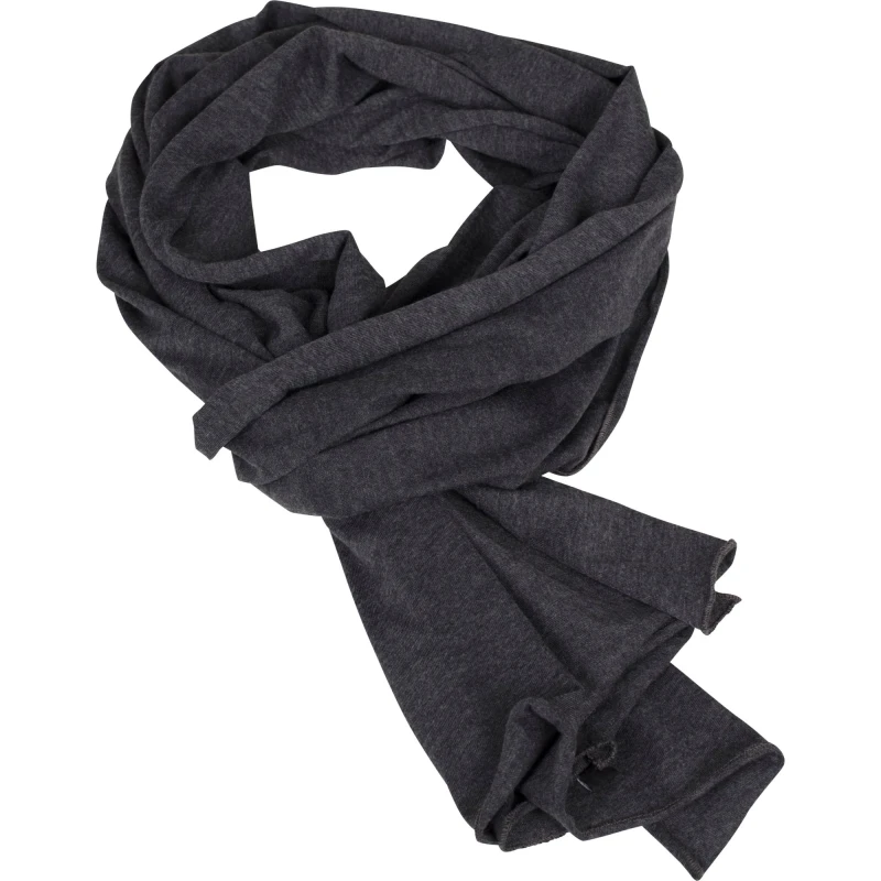 Image of Build Your Brand Jersey Scarf in Charcoal Charcoal Unisex One Size