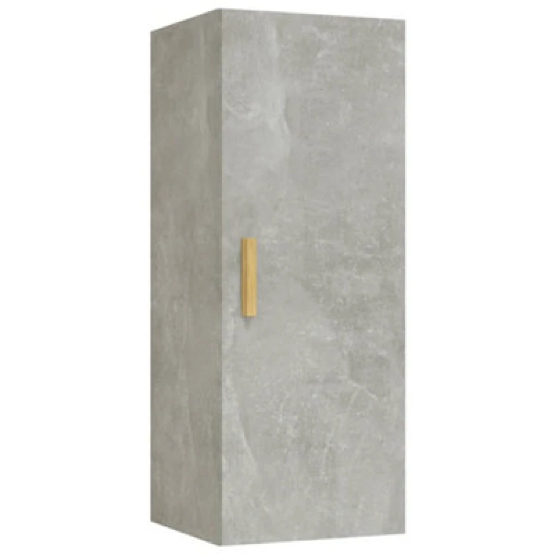 Image of Vidaxl Wall Cabinet Concrete Grey 34.5X34X90 Cm Engineered Wood, Grey 812433