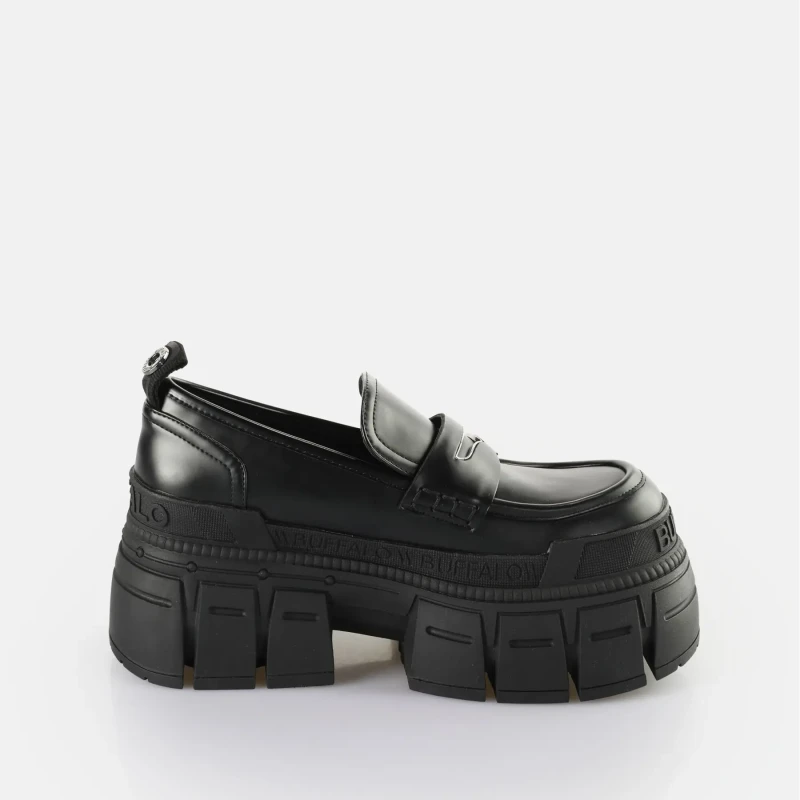Image of Buffalo Womens moccasins Buffalo Gospher Loafer - Vegan Nappa Noir Female 40