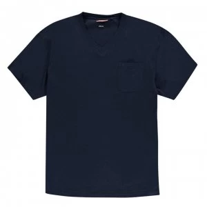 Image of Pierre Cardin Plus Size V Neck T Shirt Mens - Navy