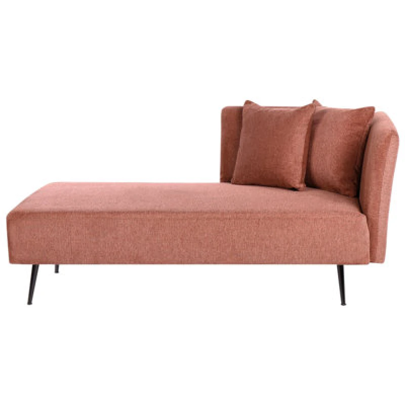 Image of Beliani Right-Hand Chaise Lounge Riom Fabric Red