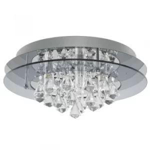 Image of Romano IP44 K5 Crystal Flush Ceiling Light