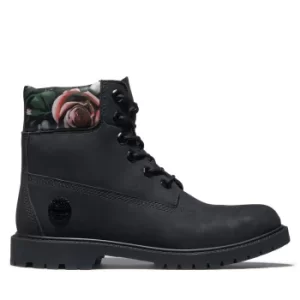 Image of Timberland Heritage 6" Boot For Her In Black/floral Black, Size 7