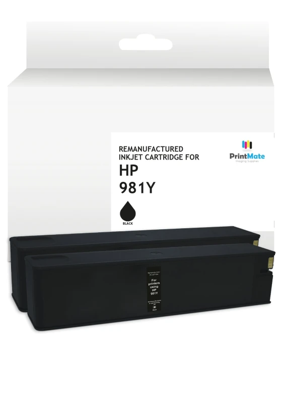 Image of PrintMate HP 981Y. remanufactured ink cartridge. high capacity. Black