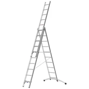 Image of AluPro Black Line Smart Base' Combination Ladder 3x10