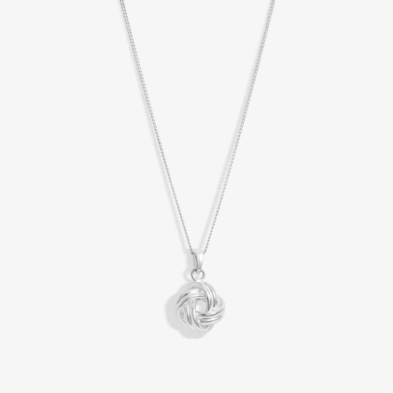 Image of Simply Silver Sterling Silver 925 Polished Knotted Pendant Silver