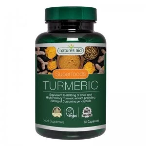 Image of Natures Aid Superfoods Turmeric 60 Caps