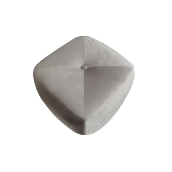 Image of Stanford Home Home Round Velvet Stool - Pewter