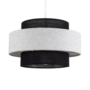 Image of Weaver Pendant Shade in Grey and Black