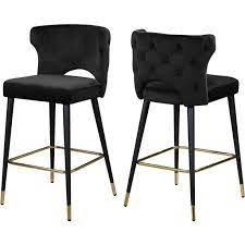 Image of Set Of 2 Velvet Stools