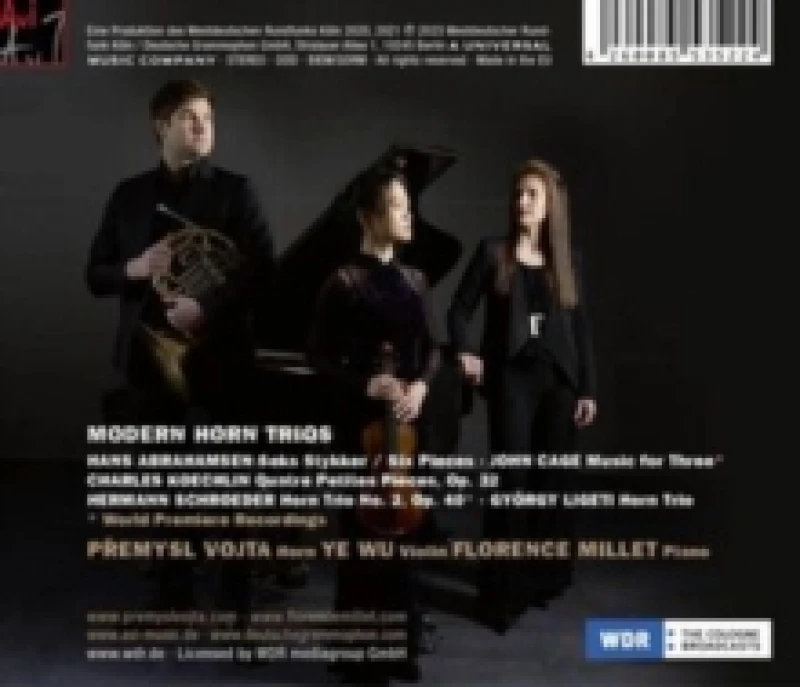 Image of Premysl Vojta/Ye Wu/Florence Millet: Modern Horn Trios CD / Album
