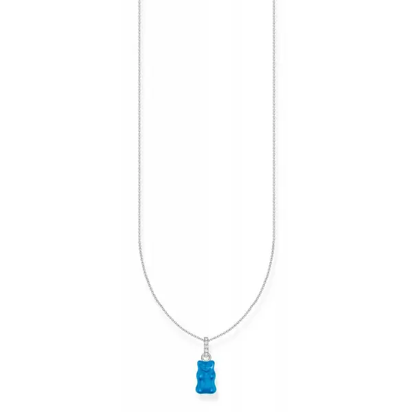 Image of Thomas Sabo Sterling Silver HARIBO Blue Glass Zirconia Necklace KE2209