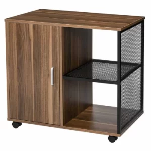 Image of Blaine Mobile Printer Cabinet, Walnut