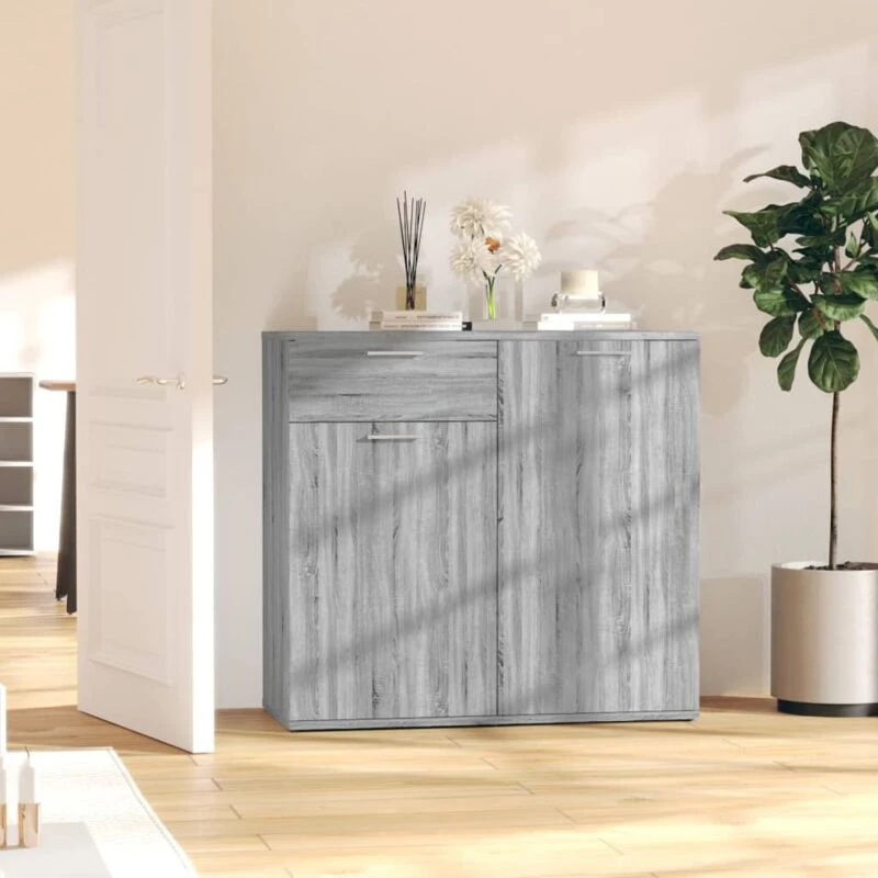 Image of VIDAXL Sideboard Grey Sonoma 80x36x75cm Engineered Wood vidaXL 8720286932919