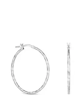 Image of Simply Silver Sterling Silver 925 Fine Diamond Cut Hoop Earrings