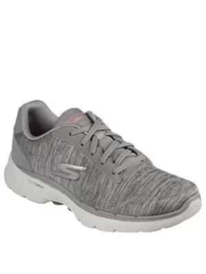 Image of Skechers Go Walk 6 Magic Melody Trainers, Grey, Size 8, Women