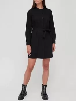 Image of Superdry Studios Classic Shirt Dress - Black, Size 10, Women