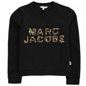 Image of Marc Jacobs Children Girls Sequin Logo Sweatshirt - Black 09B