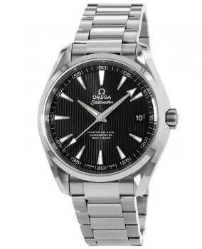 Image of Omega Seamaster Aqua Terra 150m Master Co-Axial Chronometer Black Dial Steel Mens Watch 231.10.42.21.01.003 231.10.42.21.01.003
