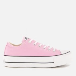 Image of Converse Womens Chuck Taylor All Star Lift Seasonal Ox Trainers - Peony Pink - UK 4