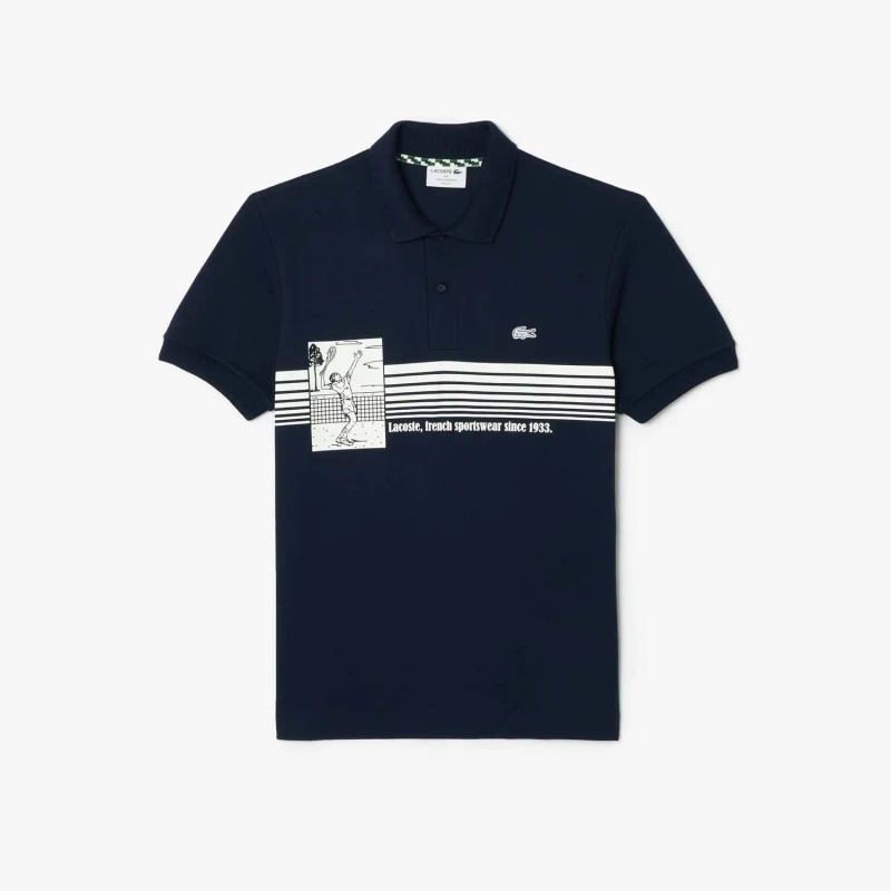 Image of Lacoste French Made Classic-Fit Polo Shirt Blue male XS