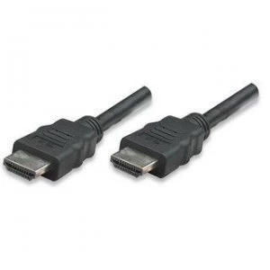 Image of Manhattan HDMI Cable with Ethernet 4K@30Hz (High Speed) 3m Male to Male Black Equivalent to Startech HDMM3MHS 4K Ultra HD x 2k Fully Shielded Gold Pla