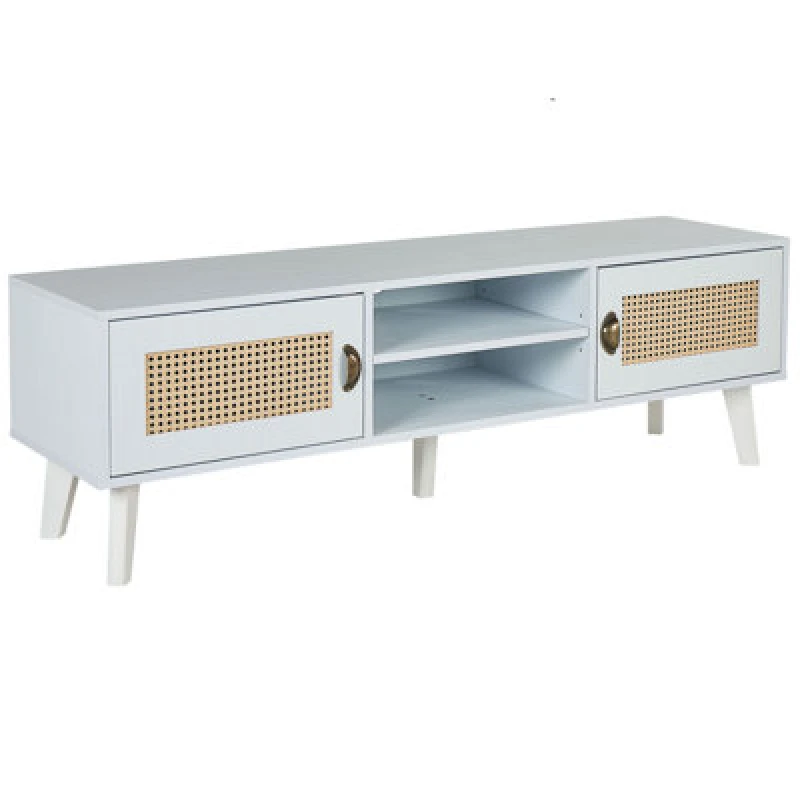 Image of Beliani Boho TV Stand Parton Off-White