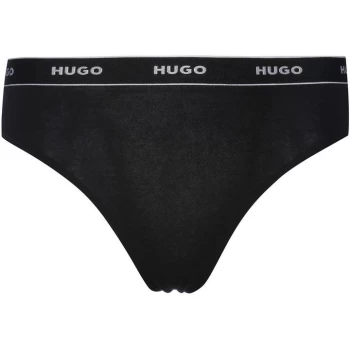 Image of Hugo 3 Pack Stripe Thong - Black