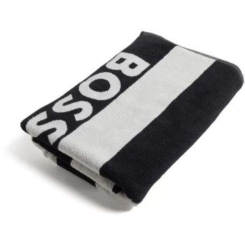 Image of Boss Hugo Boss Stripe Beach Towel Mens - White