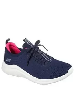 Image of Skechers Ultra Flex 2.0 Trainers - Navy, Size 7, Women