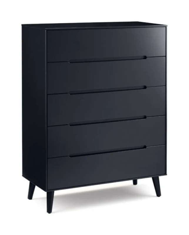 Image of Julian Bowen Alicia Anthracite 5 Drawer Chest of Drawers