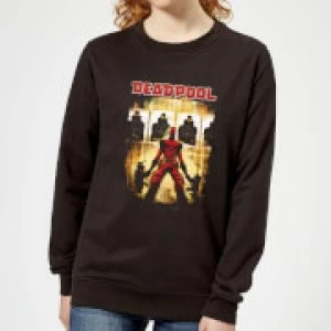 Image of Marvel Deadpool Target Practice Womens Sweatshirt - Black