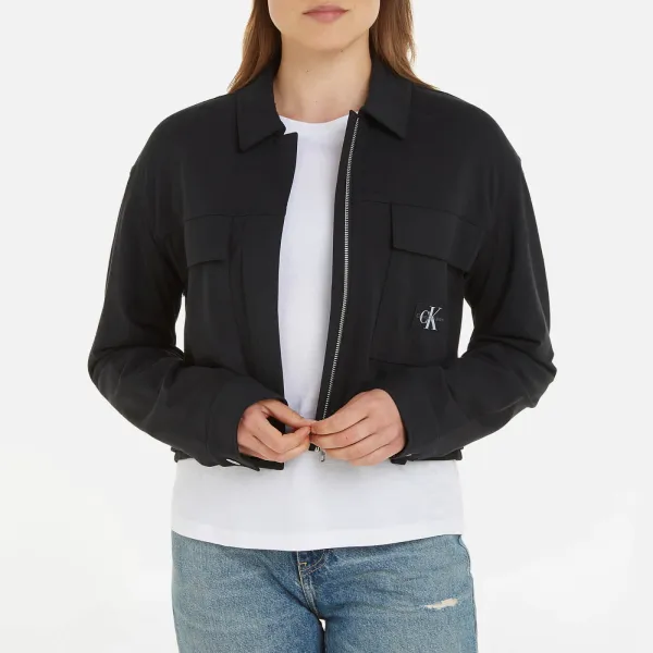 Image of Calvin Klein Jeans Milano Cropped Shell Utility Jacket - L