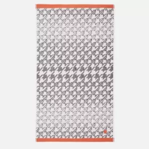Image of Ted Baker Houndstooth Geo Towel - Charcoal - Bath Sheet - 90 x 150cm