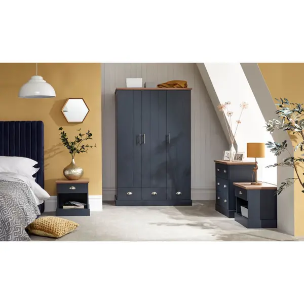 Image of GFW Kendal 4 Piece Bedroom Set Slate Blue - GFW 5060713891826