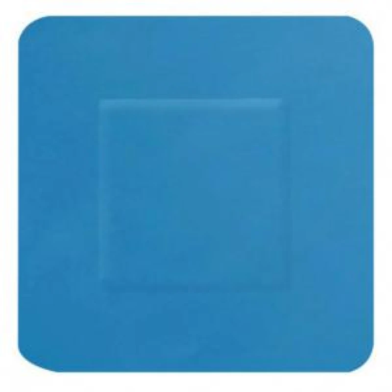 Image of Hygio Detectable Square Plasters 100 Blue (Box of 100)