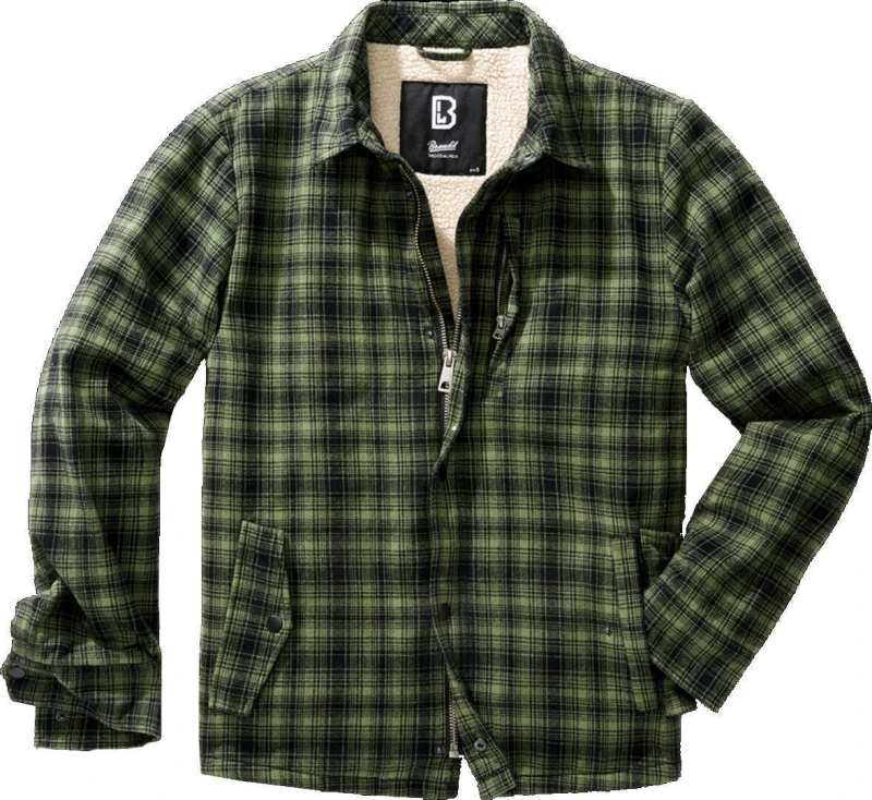 Image of Brandit Classic Sherpa Jacket Between-seasons Jacket olive Black XL Men