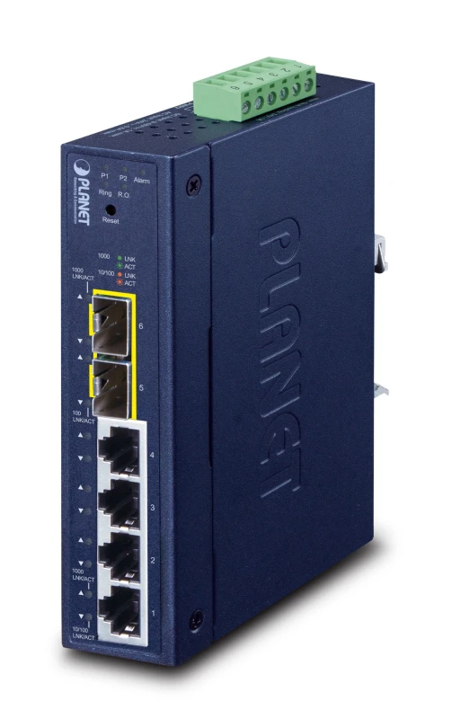 Image of PLANET Industrial L2/L4 4-Port Managed L2/L4 Gigabit Ethernet (10/100/