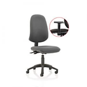 Image of Task Office Chair Eclipse XL III Lever Charcoal Fabric With Height Adjustable Arms
