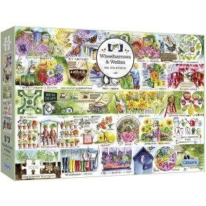 Image of Gibsons Wheelbarrows & Wellies Jigsaw Puzzle - 1000 pieces