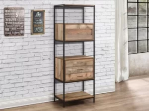 Image of Birlea Urban Rustic 3 Drawer Shelving Unit Flat Packed