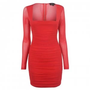 Image of Bardot Party Dress - Red