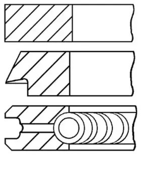 Image of GOETZE ENGINE Piston Ring Kit Cyl.Bore: 82,00mm 08-124000-00 Piston Ring Set OPEL,FIAT,SUZUKI,ZAFIRA B (A05),Astra H Caravan (A04)