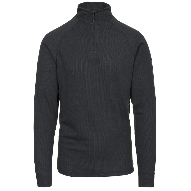 Image of Trespass Mens Wise360 Quick Dry Base Layer Top in Black Size: Medium Black Male M