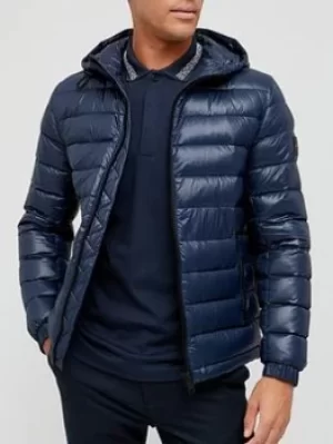 Image of Hugo Boss Oswizz 2 Padded Hooded Jacket Navy Size 50 Men